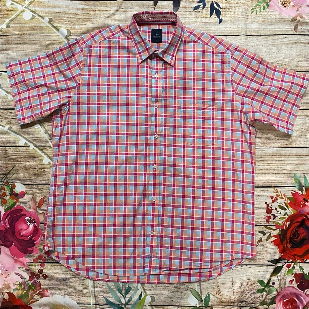 Tailorbyrd Mens Short Sleeve Button Down XL